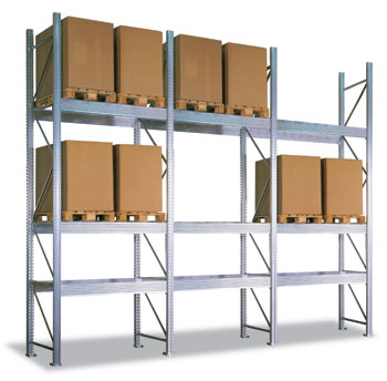 SCAFFALE PORTA-PALLETS A 3 CAMPATE PER 24 PALLETS